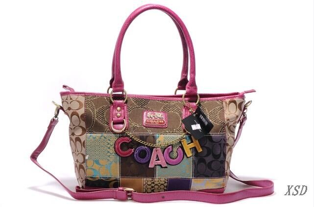Coach Poppy Cute Logo Large Pink Multi Totes EMV | Coach Outlet Canada